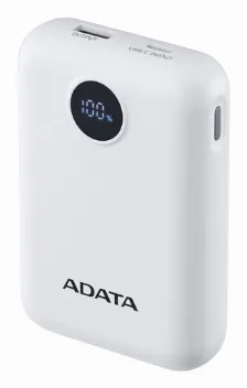 Power Bank Adata C100 10000 Mah, Usb, Blanco
