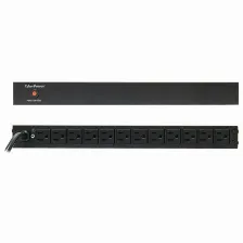 Sistema De Alimentacion Cyberpower Pdu15b12r Horizontal/vertical, 12 Salidas Ac, Conector Nema 5–15p, 50 - 60 Hz, Máxima Corriente 15 A, Voltaje 120 V, Cable De 4.57 M, Capacidad Del Rack 1u, Color...