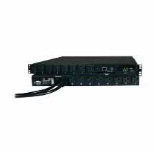 Sistema De Alimentacion Tripp Lite Horizontal, 16 Salidas Ac, Conector Nema 5–20p, 60 Hz, Máxima Corriente 20 A, Voltaje 100-127 V, Cable De 3.6 M, Capacidad Del Rack 1u, Color Negro