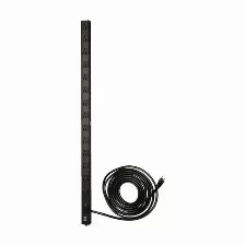 Sistema De Alimentacion Tripp Lite Vertical, 14 Salidas Ac, Conector Nema 5–15p, 50 - 60 Hz, Máxima Corriente 15 A, Voltaje 100-127 V, Cable De 4.57 M, Capacidad Del Rack 0u, Color Negro