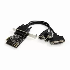 Tarjeta Startech.com Pcie, Paralelo, De Serie, Negro, Plata