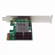 Tarjeta Adaptadora Startech Controladora Pci Express Pci-e A Sata 3 Iii 6gbps Raid 4 Puertos Con Hyperduo, (pexsat34rh)