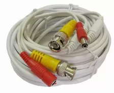 Cable Provision-isr Negro Con Conectores Bnc Y Plug De Energia Para Camaras De Vigilancia 20mts, Color Negro