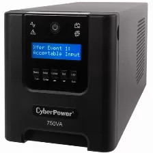 No Break Cyberpower Pr750lcd 0.75 Kva / 525 W, 1030 J, Entrada 154 V, 6 Salidas Ac, Negro