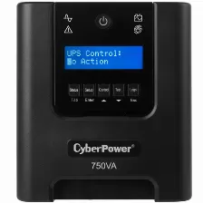No Break Cyberpower Pr750lcd 0.75 Kva / 525 W, 1030 J, Entrada 154 V, 6 Salidas Ac, Negro