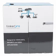Bobina Linkedpro Pro-cat-5e-v2 Cat5e, 305 M, U/utp (utp), Gris