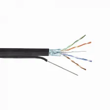 Linkedpro By Epcom Bobina De Cable Ftp Con Mensajero De Acero De 305 M Cat6+ Calibre 23, Color Negro, Para Aplicaciones En Video Vigilancia Y Redes De Datos / Uso En Intemperie Y Aplicaciones Aa‰re...
