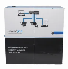 Bobina Linkedpro Pro-cat-6-plus-v2 Cat6+, 305 M, Azul