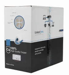 Bobina Linkedpro Pro-cat6-r Cat6+, 305 M, Azul