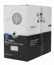 Bobina Linkedpro Pro-cat6a-r Cat6a, 305 M, U/utp (utp), Azul