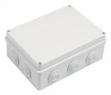 Caja Derivacia³n-conexia³n De Pla¡stico (140 X 190 X 76 Mm) Con 10 Gla¡ndulas De Goma. Para Instalaciones Comerciales, Residenciales E Industriales. Incluye Tornillera­a Para Su Tapa. Funciona Tamb...