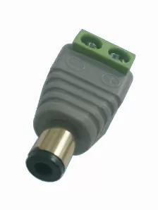 Paquete Con 10 Piezas De Adaptador De Corriente Saxxon Para Camaras Dc Macho, Gris