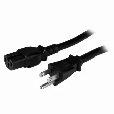 Cables De Poder Startech.com Macho, Macho 125 V, 2.4 M, Negro