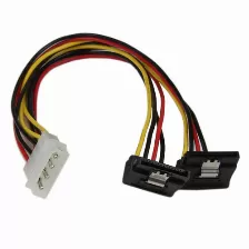 Cable De Poder Startech.com Molex (4 Puntas), 2 X Sata 15-pines, 0.3048 M, Multicolor