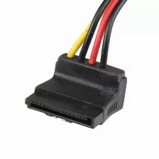 Cable De Poder Startech.com Molex (4 Puntas), 2 X Sata 15-pines, 0.3048 M, Multicolor