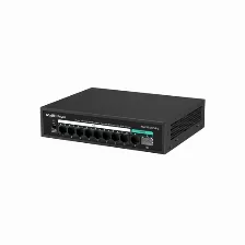 Switch Poe Hasta 120w, No Administrable, Con 10 Puertos 10/100/1000 Mbps Monitorearle En La Nube