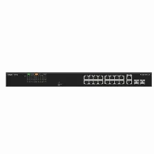 Switch Ruijie Networks Rg-es118fgs-lp No Administrado, L2, Rj-45 16, Fast Ethernet (10/100), (poe +) 16, Negro