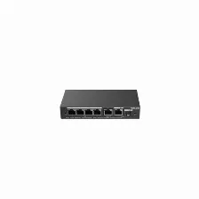 Switch Ruijie Networks Rg-es206gs-p Gestionado, L2, Rj-45 6, Gigabit Ethernet (10/100/1000), 4 Poe, Negro