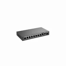 Switch Ruijie Networks Rg-es210gs-p Gestionado, L2, Rj-45 10, Gigabit Ethernet (10/100/1000), (poe +) 8, Negro