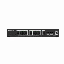 Switch Ruijie Networks Rg-es220gs-p Gestionado, L2, Rj-45 18, Gigabit Ethernet (10/100/1000), Negro