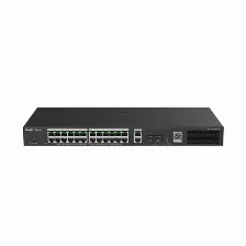 Switch Ruijie Networks Rg-es228gs-p Gestionado, Rj-45 26, Gigabit Ethernet (10/100/1000), 24 Poe, Negro