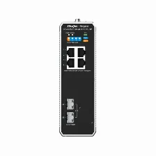 Switch Ruijie Networks Rg-nis2100 Gestionado, L2, Rj-45 4, Gigabit Ethernet (10/100/1000), (poe +) 4, 4 Poe, Negro, Acero Inoxidable