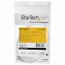 Cable Usb Startech.com Usb C A Usb C, 480 Mbit/s, Blanco