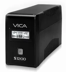 No Break Con Regulador Vica S1200, 1200va, 600w, 127v, 15a, Lcd, 220 J, 6 Tomas, Negro