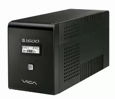 No Break Vica S1600 1.6 Kva / 900 W, 220 J, Entrada 148 V, 4 Salidas Ac, Negro