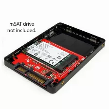 Tarjeta Startech.com Caja Adaptadora Sata De 2.5 Pulgadas Para Unidad De Estado Sólido Ssd Msata, Plata, 0 - 50 °c, -10 - 85 °c, 5 - 95%, 68 Mm, 98 Mm
