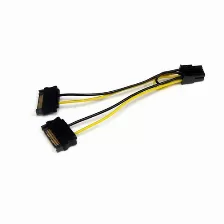 Cable Adaptador Startech 15cm Alimentación Sata A Conector 6 Pines De Corriente De Tarjeta Gráfica Pci Express, (satpciexadap)