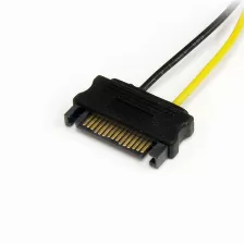 Cable Adaptador Startech 15cm Alimentación Sata A Conector 6 Pines De Corriente De Tarjeta Gráfica Pci Express, (satpciexadap)