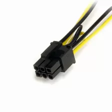 Cable Adaptador Startech 15cm Alimentación Sata A Conector 6 Pines De Corriente De Tarjeta Gráfica Pci Express, (satpciexadap)