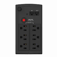 No Break Smartbitt Sbnb800 800va, 400w, 6 Contactos, 110 V, 50/60 Hz, 4 Ms, Led, 40 Db, Negro