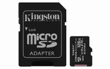 Micro Sd Kingston Canvas Select Plus 128gb, Class 10, Escritura 100 Mb/s, Adaptador Sd