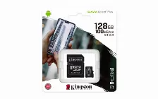 Micro Sd Kingston Canvas Select Plus 128gb, Class 10, Escritura 100 Mb/s, Adaptador Sd