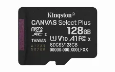 Memoria Micro Sd Kingston 128gb, Technology Canvas Select Plus Gen3, Velocidad 150 Mb/s, Clase 10