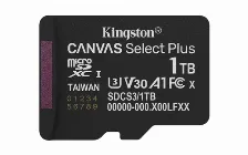 Memoria Micro Sd Kingston 1tb, Technology Canvas Select Plus Gen3, Velocidad 150 Mb/s, Clase 10