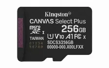 Memoria Micro Sd Kingston 256gb, Technology Canvas Select Plus Gen3 , Velocidad 150 Mb/s, Clase 10