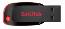 Memoria Usb Sandisk Cruzer Blade Z50 16gb Negro/rojo