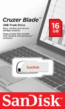 Memoria Usb 2.0 Sandisk Cruzer Blade 16gb Blanca (sdcz50c-016g-b35w)