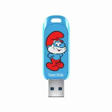 Memoria Sandisk 128gb Usb 3.2 Smurfs Papa Pitufo Lectura 130mb/s Sdczis-128g-g46