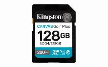 Memoria Sdxc Kingston Canvas Go Plus, 128gb, 4k, Velocidad 200 Mb/s, Clase 10