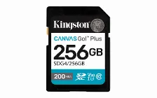 Memoria Sdxc Kingston Canvas Go Plus, 256gb, Velocidad 200 Mb/s, Clase 10