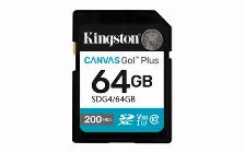 Memoria Kingston Technology Canvas Go! Plus Canvas Go! Plus 64 Gb, Velocidad 200 Mb/s, Clase 10