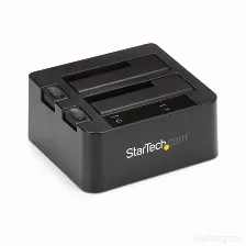 Estación Docking Startech (sdock2u313), Base De Conexión Usb 3.1 (10gbps) Con Uas De 2 Bahías Para Disco Duro O Ssd Sata De 2,5 O 3,5 Pulgadas,