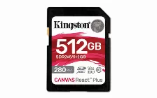 Memoria Kingston Technology Canvas React Plus 512 Gb, Velocidad 280 Mb/s, Clase 10