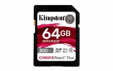 Memoria Kingston Technology Canvas React Plus 64 Gb, Velocidad 300 Mb/s, Clase 10