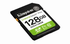 Memoria Sd Kingston 128gb, Technology Canvas Select Plus Gen3, Velocidad 150 Mb/s, Clase 10