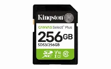 Memoria Sd Kingston 256gb, Technology Canvas Select Plus Gen3, Velocidad 150 Mb/s, Clase 10 Sin Caja
